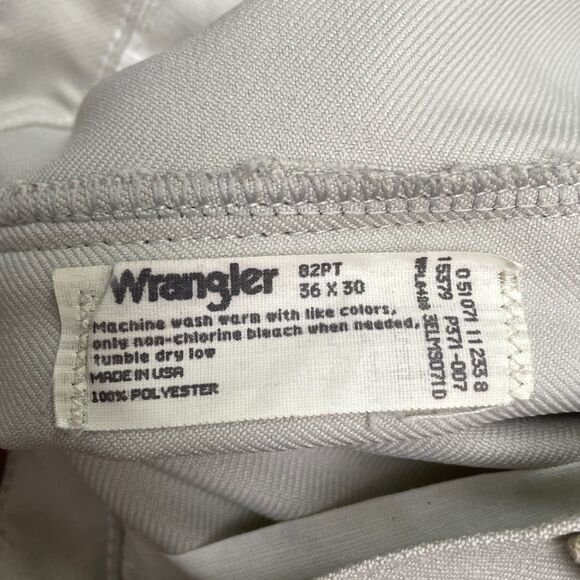 Wrangler Vintage 80's 82RPT Cropped Western Dress Pants Mens 36x25 Gray Straight - Picture 11 of 16